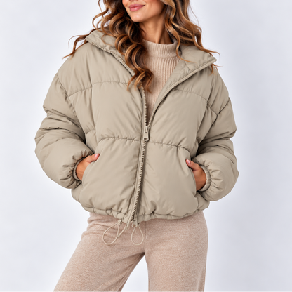 Luciana | Oversized Padded Women's Jacket with High Collar and Pockets - Relaxed Comfort