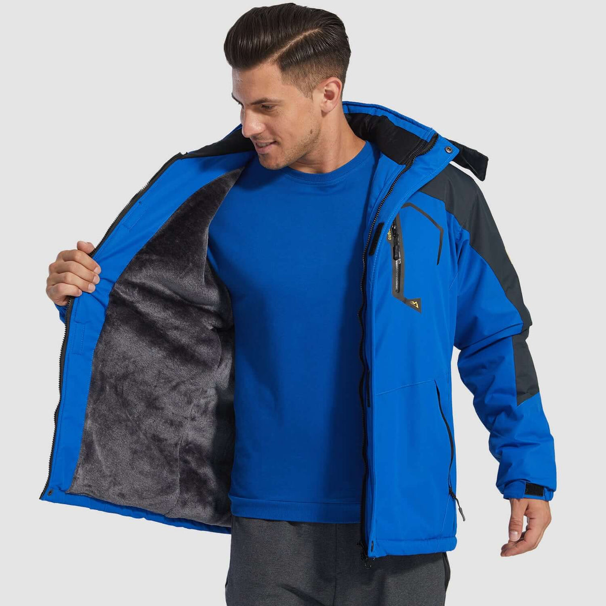 Luca | Men's Winter Jacket with Fleece Lining and Detachable Hood - Warmth and Freedom