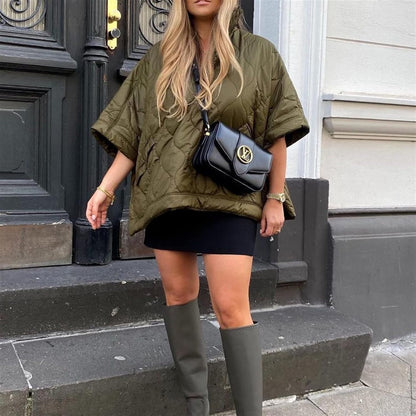 Diana | Gesteppte Damen-Capejacke mit Stehkragen - Kuschelige Wärme
