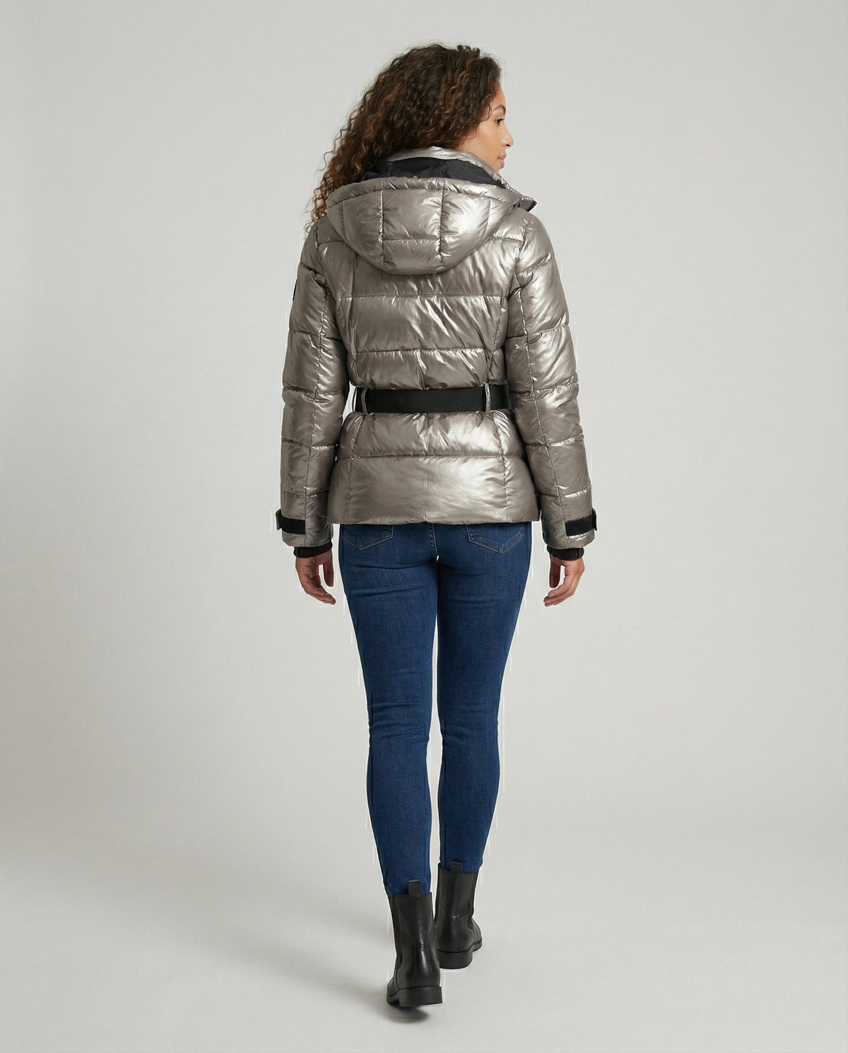 Fiamma | Metallic-Finish Quilted Women's Winter Jacket with Hood - Radiant Warmth