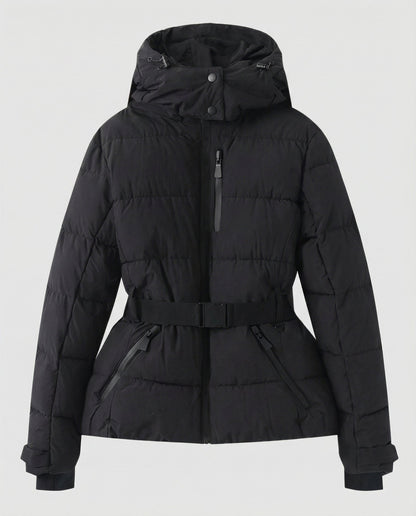 Fiamma | Metallic-Finish Quilted Women's Winter Jacket with Hood - Radiant Warmth
