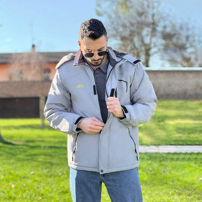 Luca | Men's Winter Jacket with Fleece Lining and Detachable Hood - Warmth and Freedom