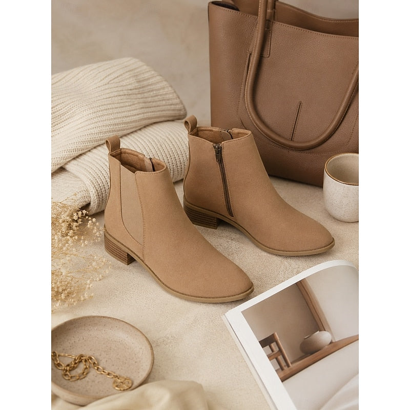 Emilia | Spitze Chelsea-Stiefeletten für Damen mit kleinem Blockabsatz - Eleganz für jeden Tag
