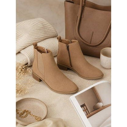 Emilia | Spitze Chelsea-Stiefeletten für Damen mit kleinem Blockabsatz - Eleganz für jeden Tag
