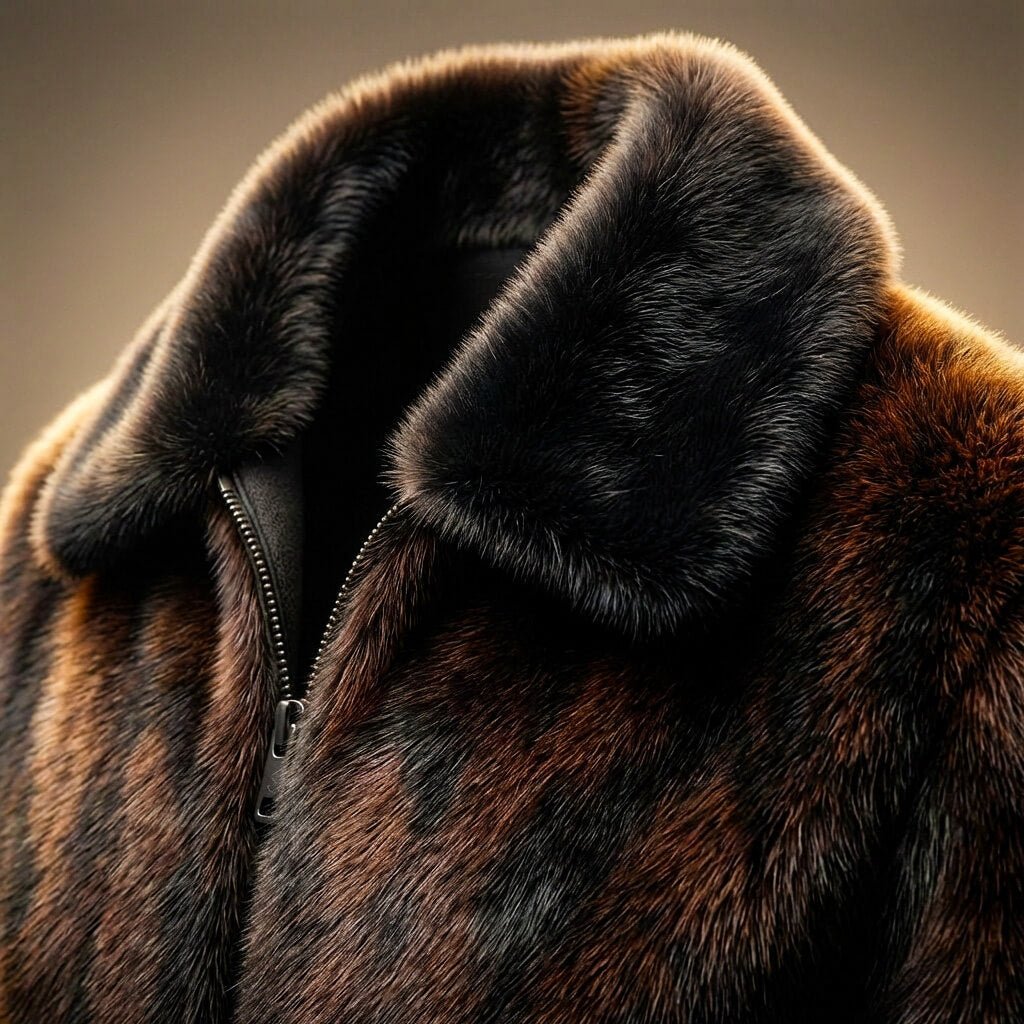 Ugo | Men's Winter Faux Fur Jacket with High Collar - Bold Warmth
