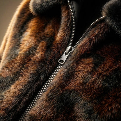 Ugo | Men's Winter Faux Fur Jacket with High Collar - Bold Warmth