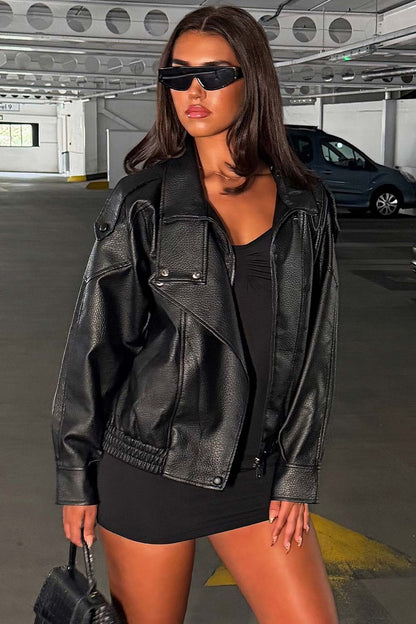 Ludmilla | Giacca Donna in Ecopelle con Collo Alto - Carattere Urbano Ogni Giorno