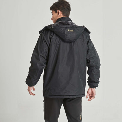 Luca | Men's Winter Jacket with Fleece Lining and Detachable Hood - Warmth and Freedom