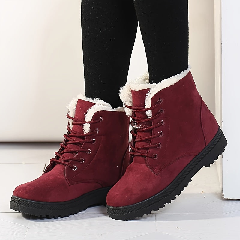 Monica | Damen-Stiefeletten mit Schnürung und weichem Futter - Wärme und sicherer Schritt