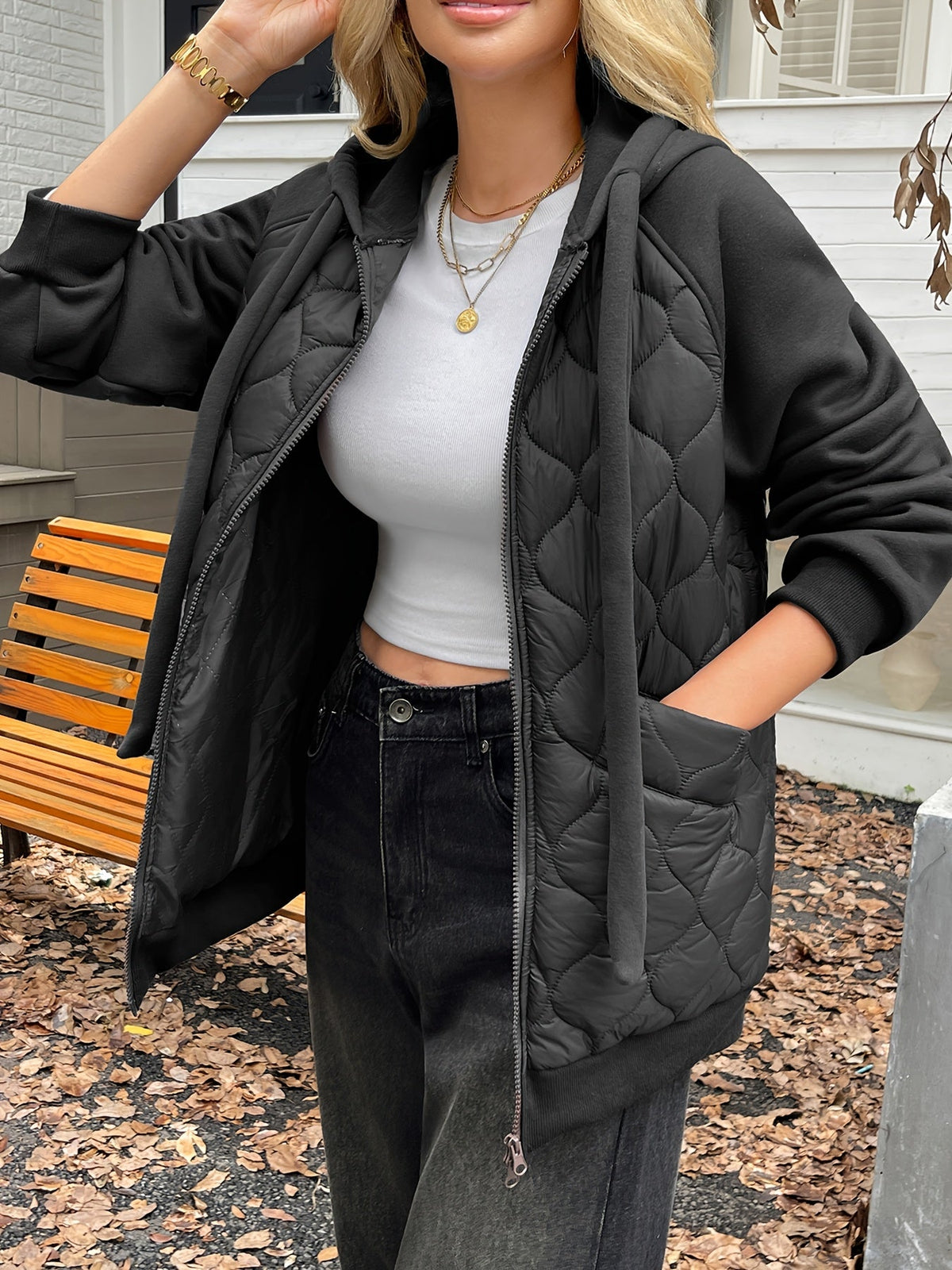Nora | Quilted Women's Jacket with Hood - Soft Warmth and Everyday Elegance