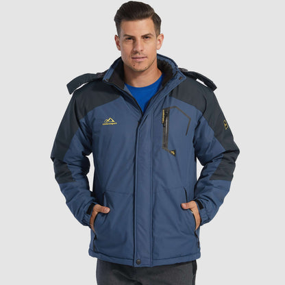 Luca | Men's Winter Jacket with Fleece Lining and Detachable Hood - Warmth and Freedom