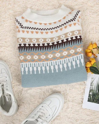 Ingrid | Norwegian-Style Cotton Sweater for Women - Scandinavian Elegance
