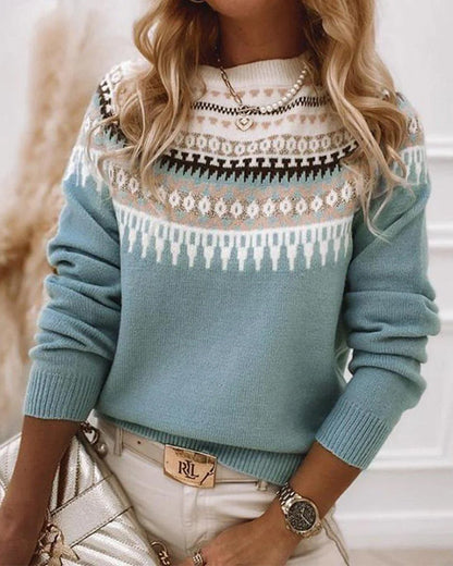 Ingrid | Norwegian-Style Cotton Sweater for Women - Scandinavian Elegance
