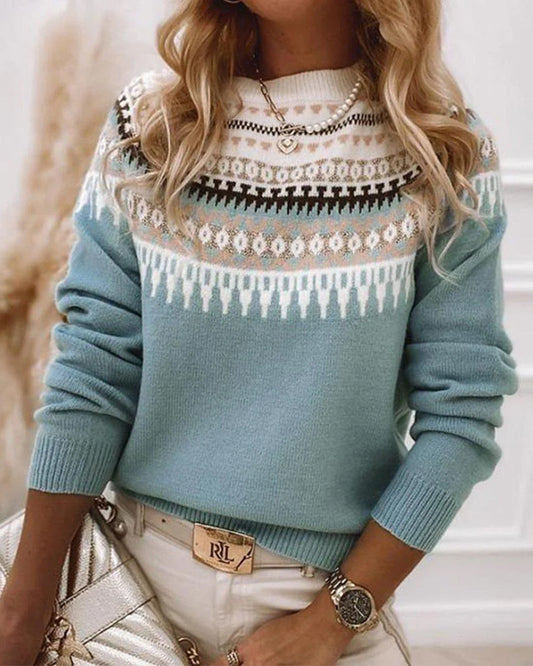 Ingrid | Norwegian-Style Cotton Sweater for Women - Scandinavian Elegance