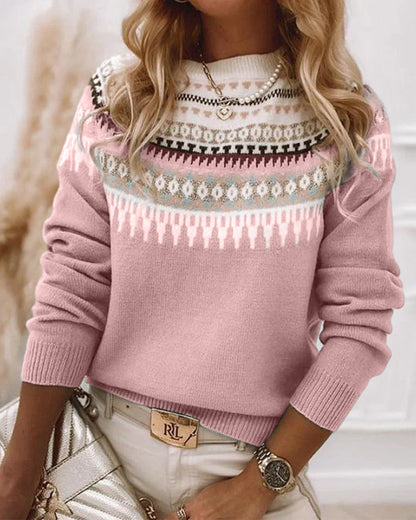 Ingrid | Norwegian-Style Cotton Sweater for Women - Scandinavian Elegance