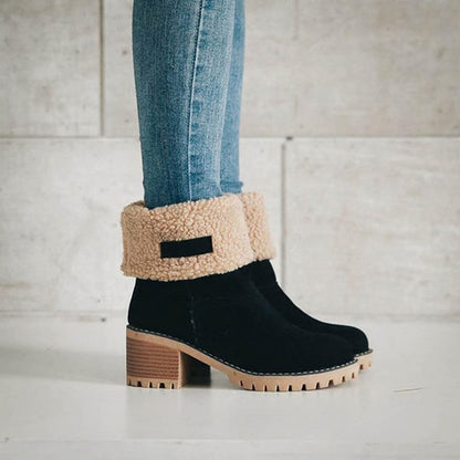 Adelaide | Women's Winter Boots with Platform and Block Heel - Timeless Classic
