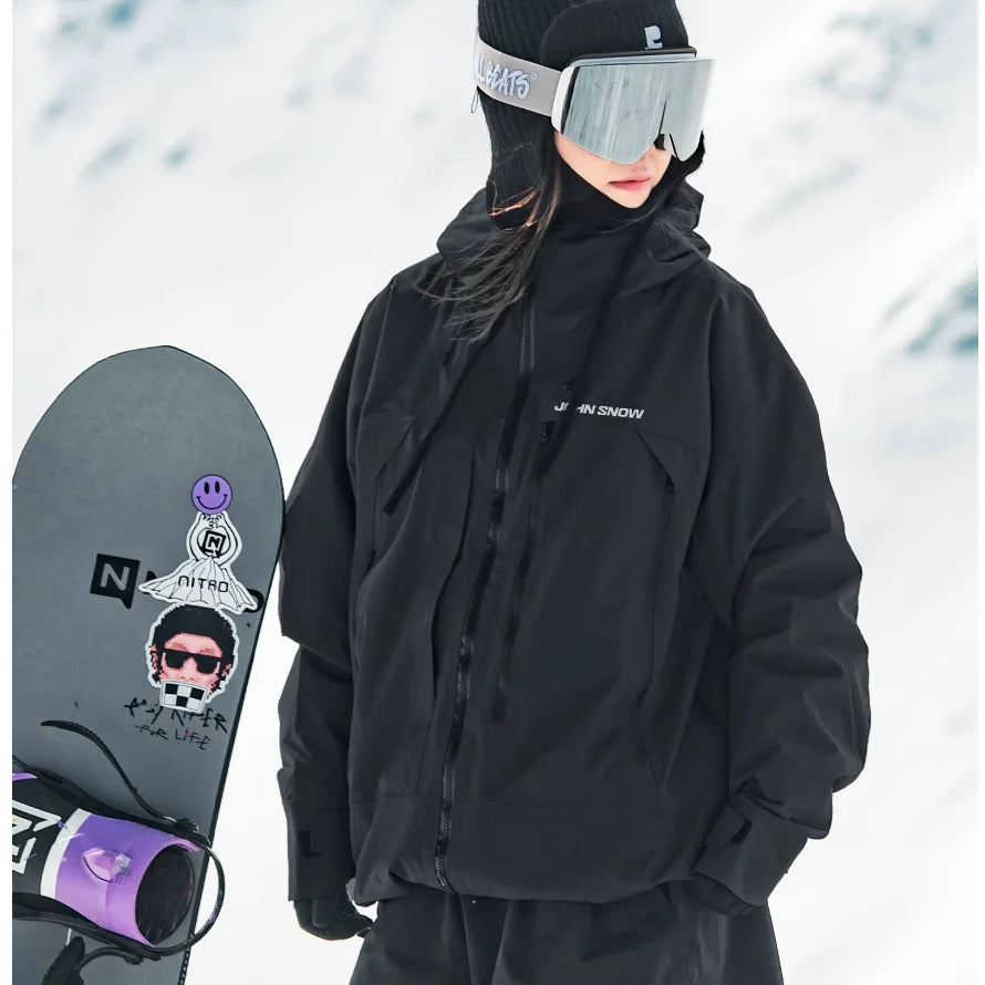 Gilda | Women's Ski Jacket with Hood and Zip Pockets - Structured Silhouette
