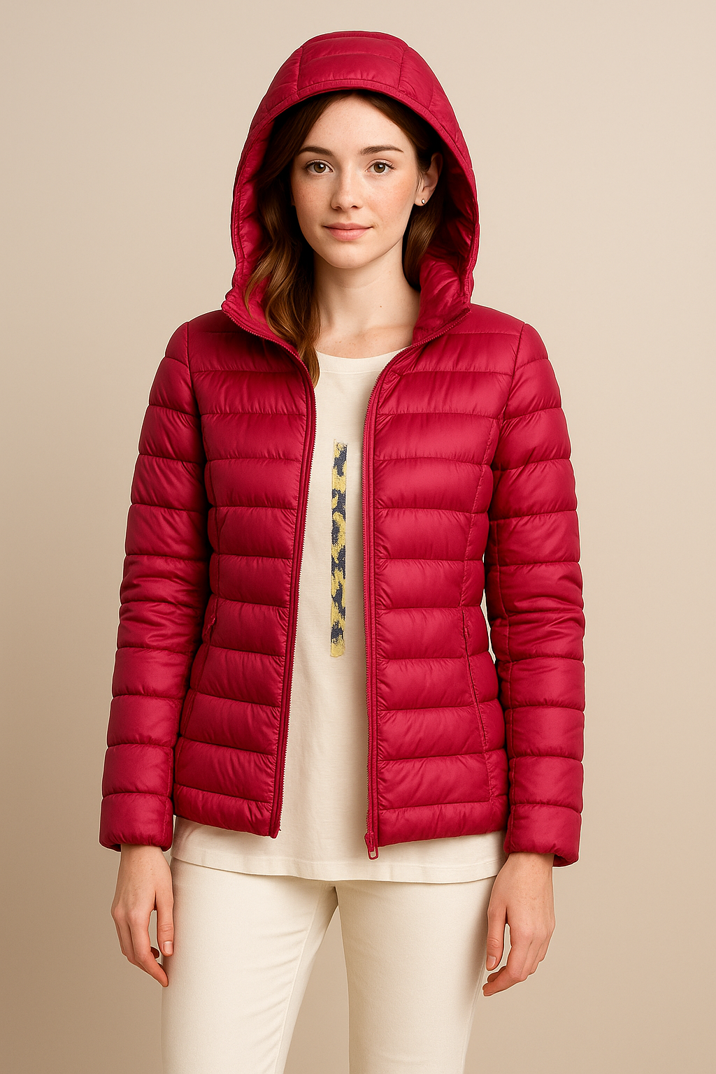 Rosalba | Giacca Trapuntata Donna Sagomata con Cappuccio - Eleganza Leggera
