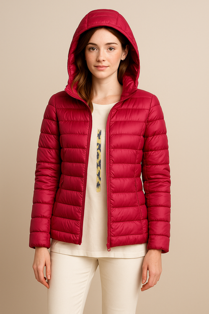 Rosalba | Giacca Trapuntata Donna Sagomata con Cappuccio - Eleganza Leggera