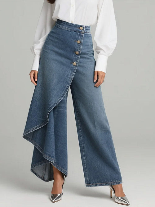 Zelinda | Women's High-Waisted Wide-Leg Jeans - Everyday Comfort
