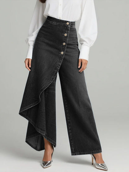 Zelinda | Women's High-Waisted Wide-Leg Jeans - Everyday Comfort