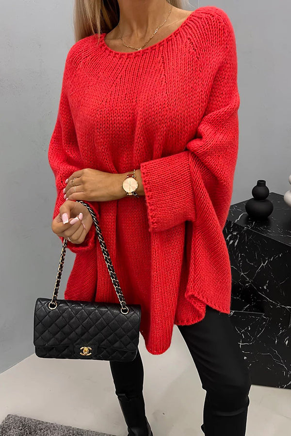 Marta | Poncho in Maglia Donna Girocollo - Eleganza Rilassata