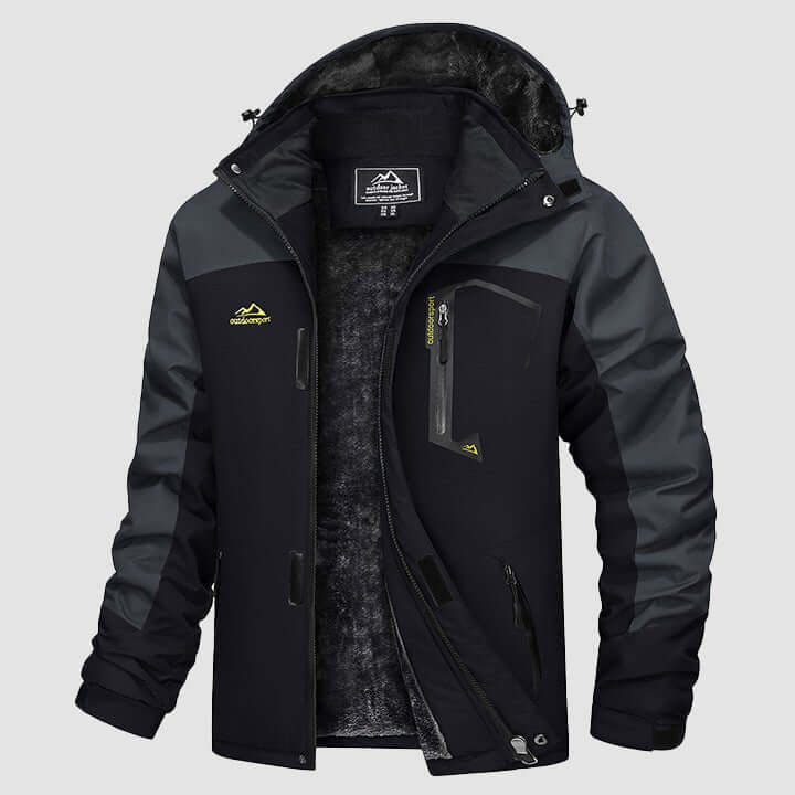Luca | Men's Winter Jacket with Fleece Lining and Detachable Hood - Warmth and Freedom