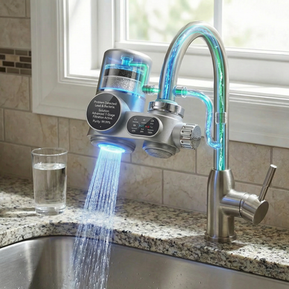 Faucet Water Filter | Water Purifier with UV Purification and LED Display | Pure Water for Drinking and Cooking
