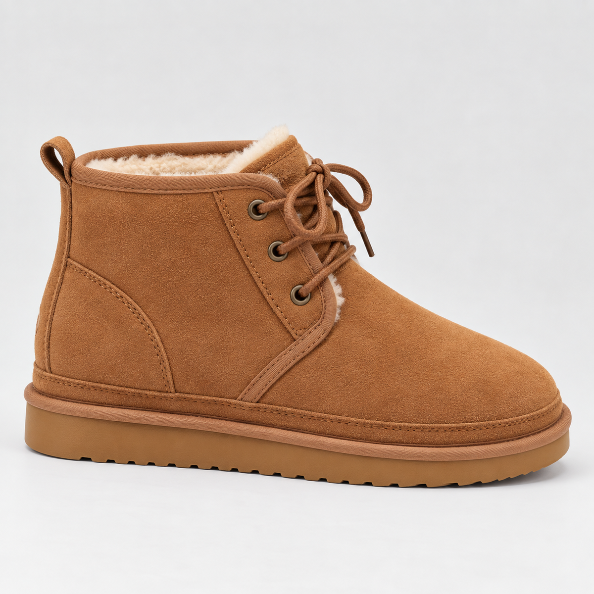 Elena | Suede Women's Ankle Boots with Laces and Warm Lining - Winter Comfort