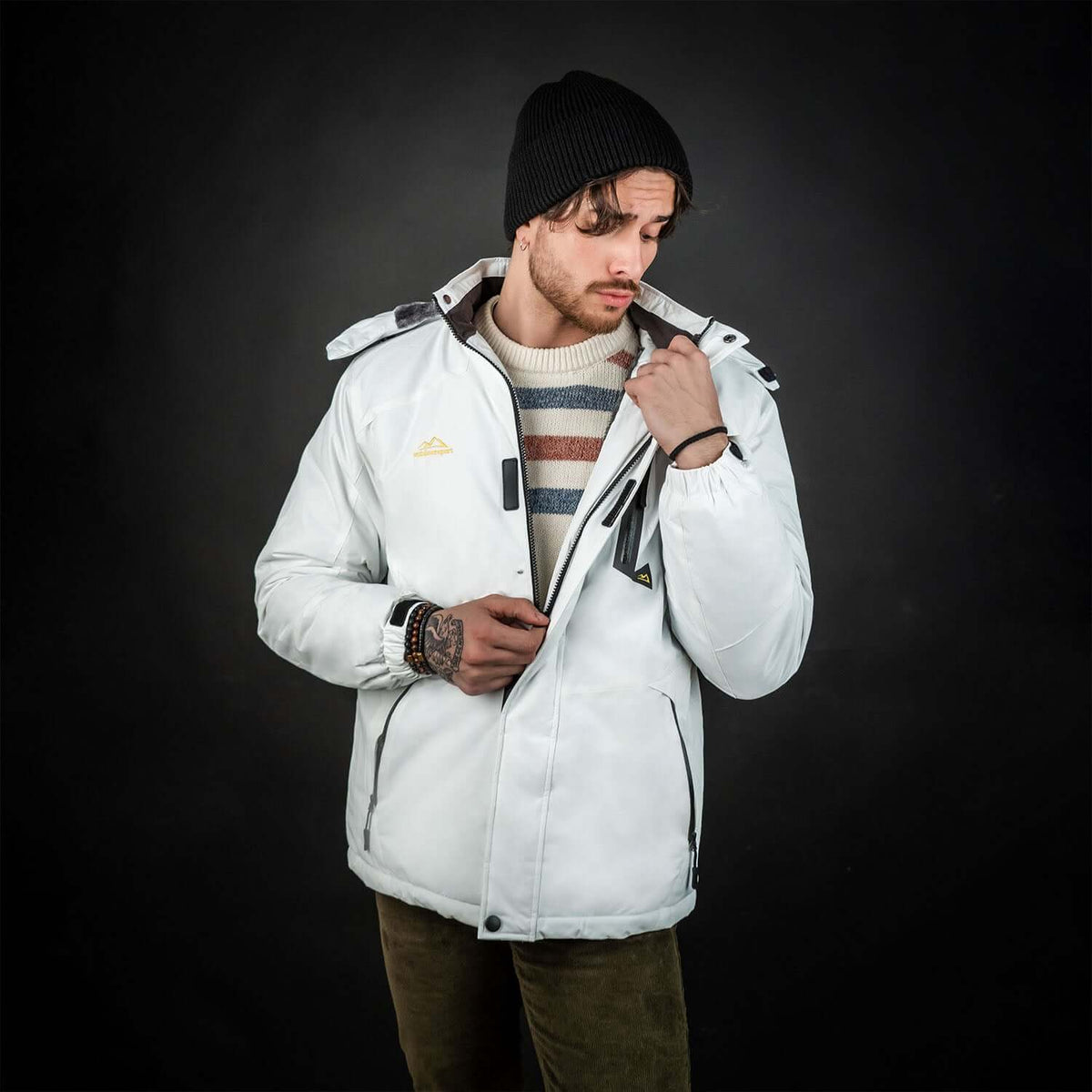 Luca | Men's Winter Jacket with Fleece Lining and Detachable Hood - Warmth and Freedom