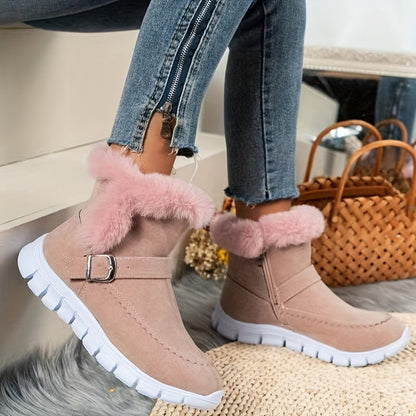 Vanessa | Damen-Winterstiefel zum Hineinschlüpfen mit weichem Besatz - Wärme für jeden Tag