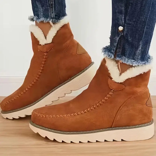 Teresa | Lined Suede-Look Women's Ankle Boots - Casual Warmth