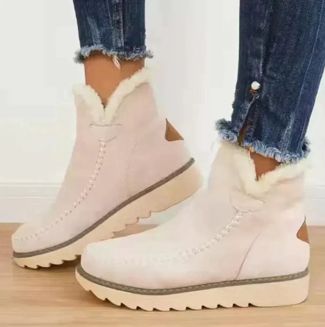 Teresa | Lined Suede-Look Women's Ankle Boots - Casual Warmth