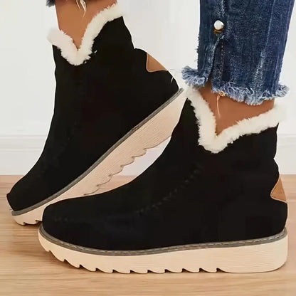 Teresa | Lined Suede-Look Women's Ankle Boots - Casual Warmth