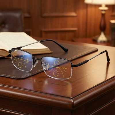 Lunettes multifocales intelligentes au design ergonomique avec verres antireflet pour un confort visuel optimal