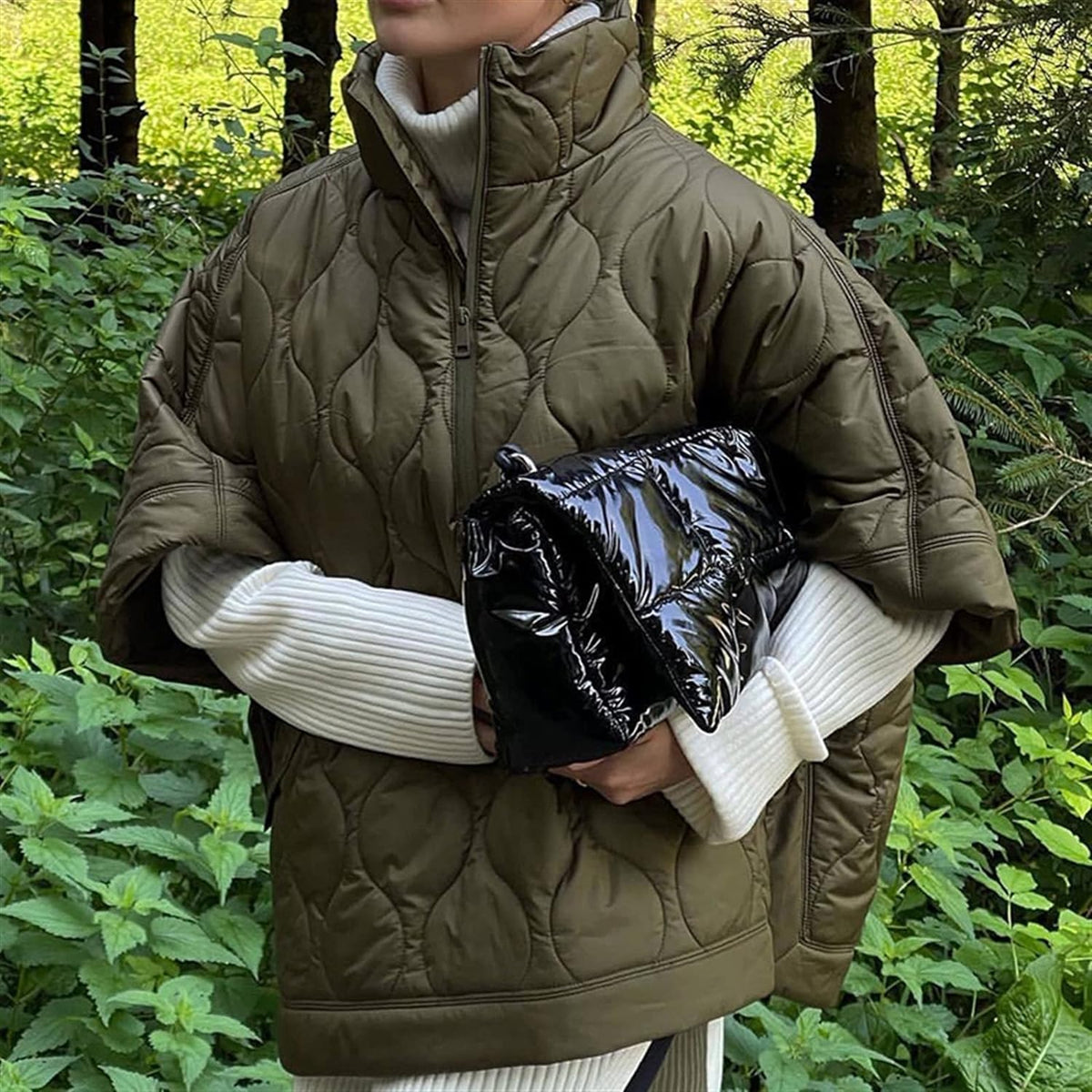 Diana | Gesteppte Damen-Capejacke mit Stehkragen - Kuschelige Wärme