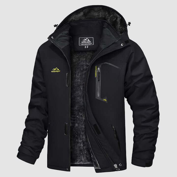 Luca | Men's Winter Jacket with Fleece Lining and Detachable Hood - Warmth and Freedom