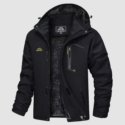 Luca | Men's Winter Jacket with Fleece Lining and Detachable Hood - Warmth and Freedom