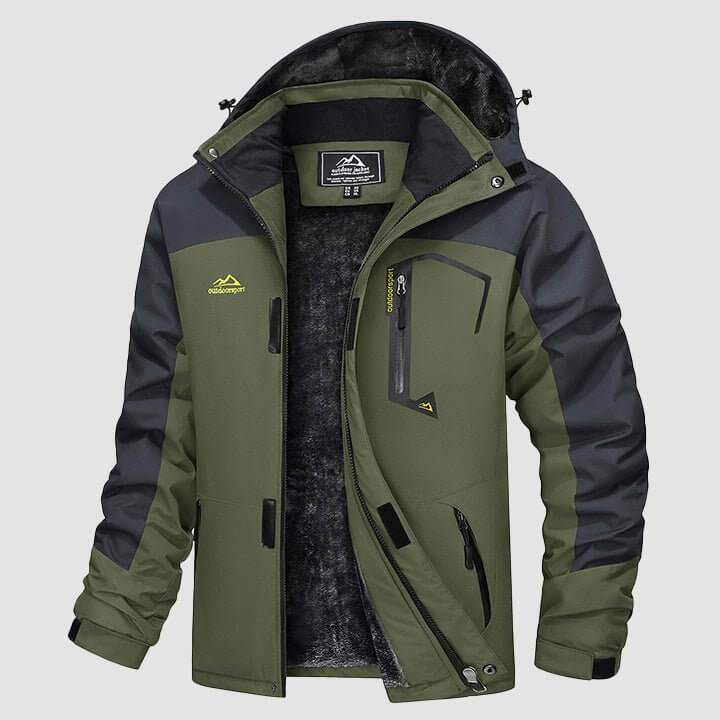 Luca | Men's Winter Jacket with Fleece Lining and Detachable Hood - Warmth and Freedom