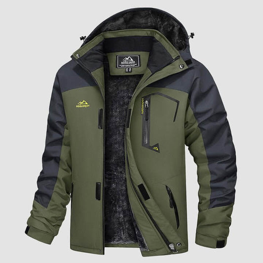 Luca | Men's Winter Jacket with Fleece Lining and Detachable Hood - Warmth and Freedom