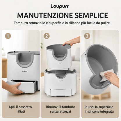 Lettiera Gatto Autopulente con Sensori di Sicurezza | Manutenzione Facile per un Ambiente Igienico