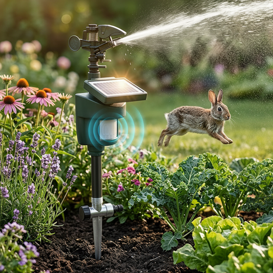 Irrigatore da Giardino Solare con Sensore di Movimento - Getto Ecologico per Protezione Efficace del Giardino