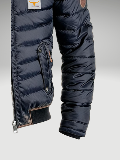 Valerio | Men's Quilted Bomber Jacket with Flap Pockets - Utility Style