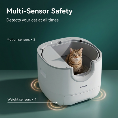 Lettiera Gatto Autopulente con Design Elegante e Sensori di Sicurezza | Facile Manutenzione per Famiglie con Più Gatti