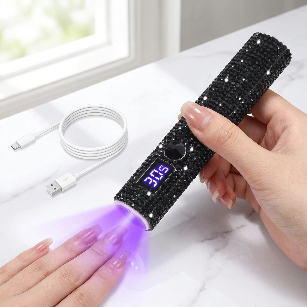 Lampada Unghie Professionale UV LED Portatile con Asciugatura Rapida - YZ07 Nero-D / USB