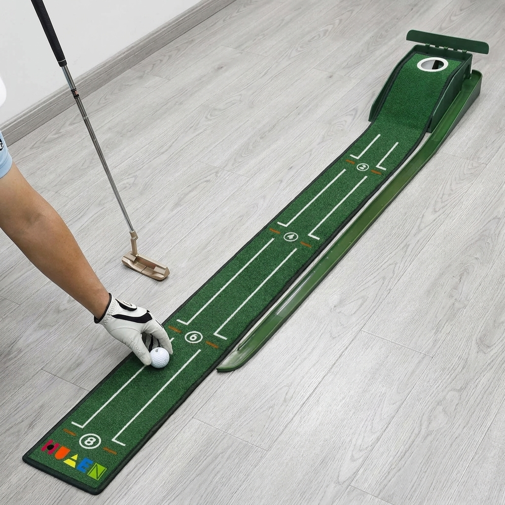 Tappetino per Putter da Golf Portatile con Piastra di Bloccaggio - compare