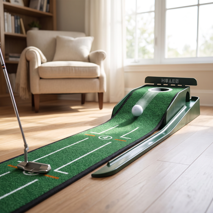Tappetino per Putter da Golf Portatile con Piastra di Bloccaggio - hero