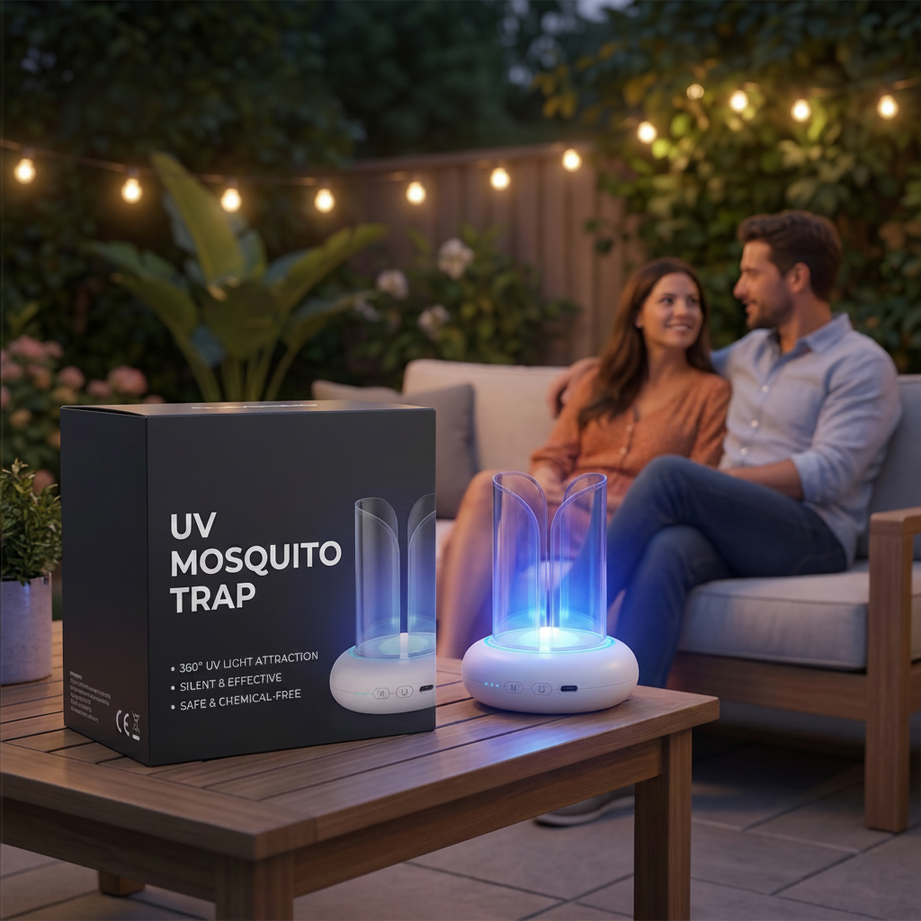 UV Mosquito Trap GLABORA - lifestyle with packaging
