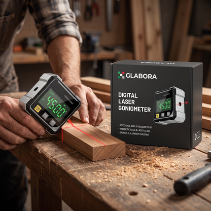 Digital Laser Goniometer GLABORA - lifestyle with packaging
