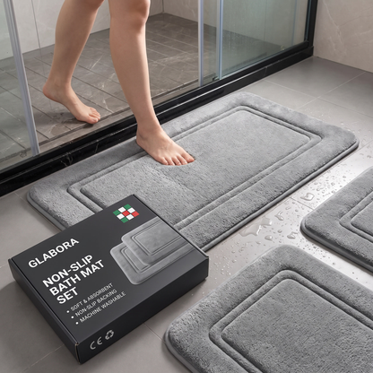 Non-Slip Bath Mat Set GLABORA - lifestyle with packaging